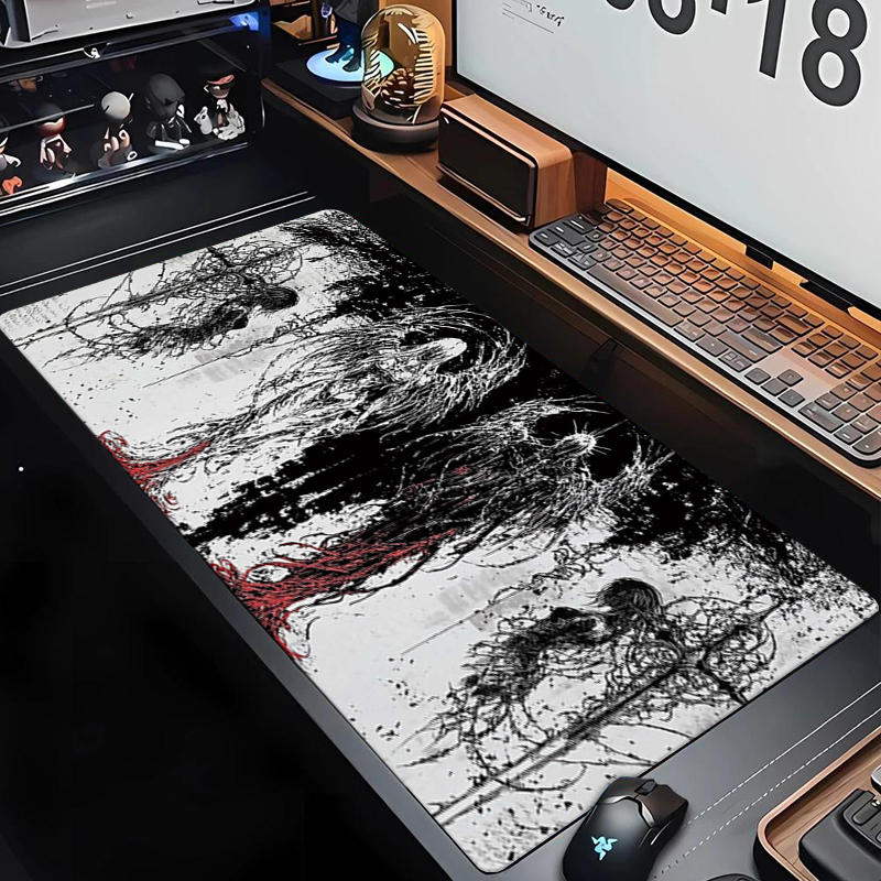Keyboard Gaming Black - Dark Angel Art Design Large Size