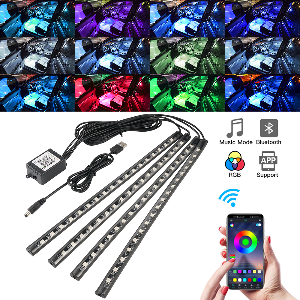 Rgb Underglow Strip - Neon LED Interior Car Light APP