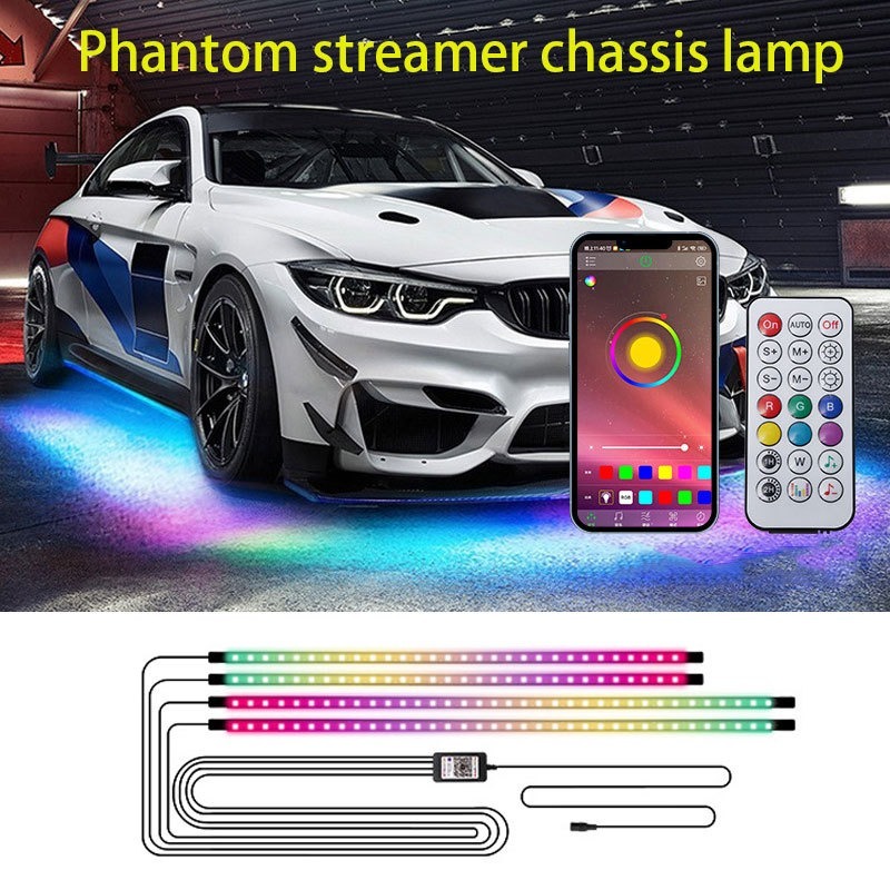 Rgb Underglow Strip - 4in1 Car Flexible Underglow Strip Light