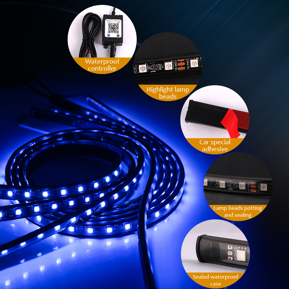 Neon LED RGB Car Underglow Bot - Rgb Underglow Strip ulasan dan harga