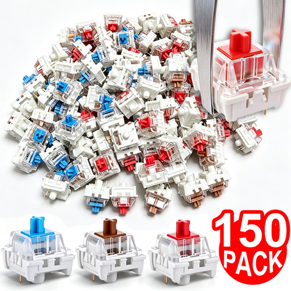 1-150Pcs 3 Pin DIY Mechanical  - Gaming Keyboard Blue Switches ulasan dan harga
