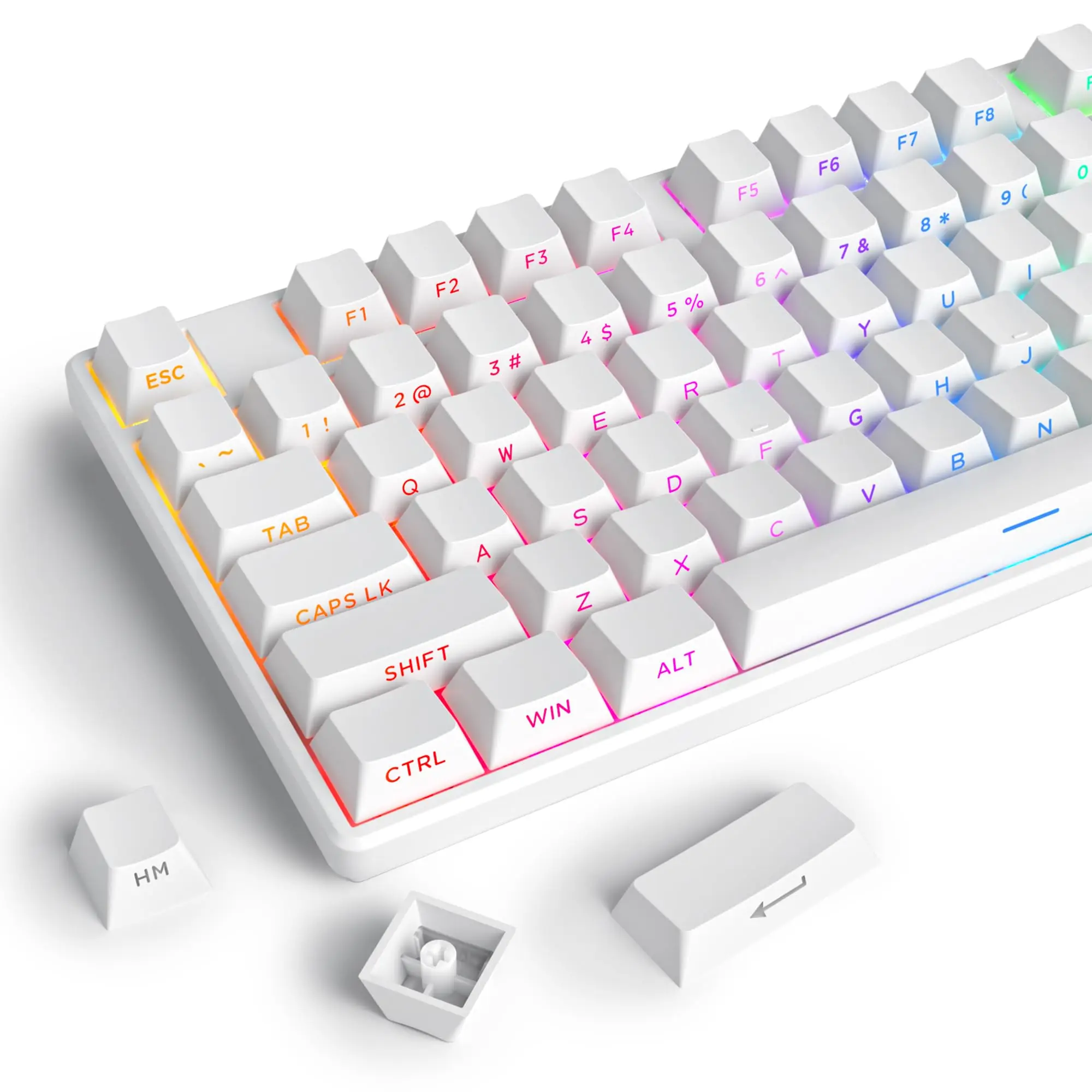 134 Keys Double Shot PBT Keyca - Keyboard Gaming Black ulasan dan harga