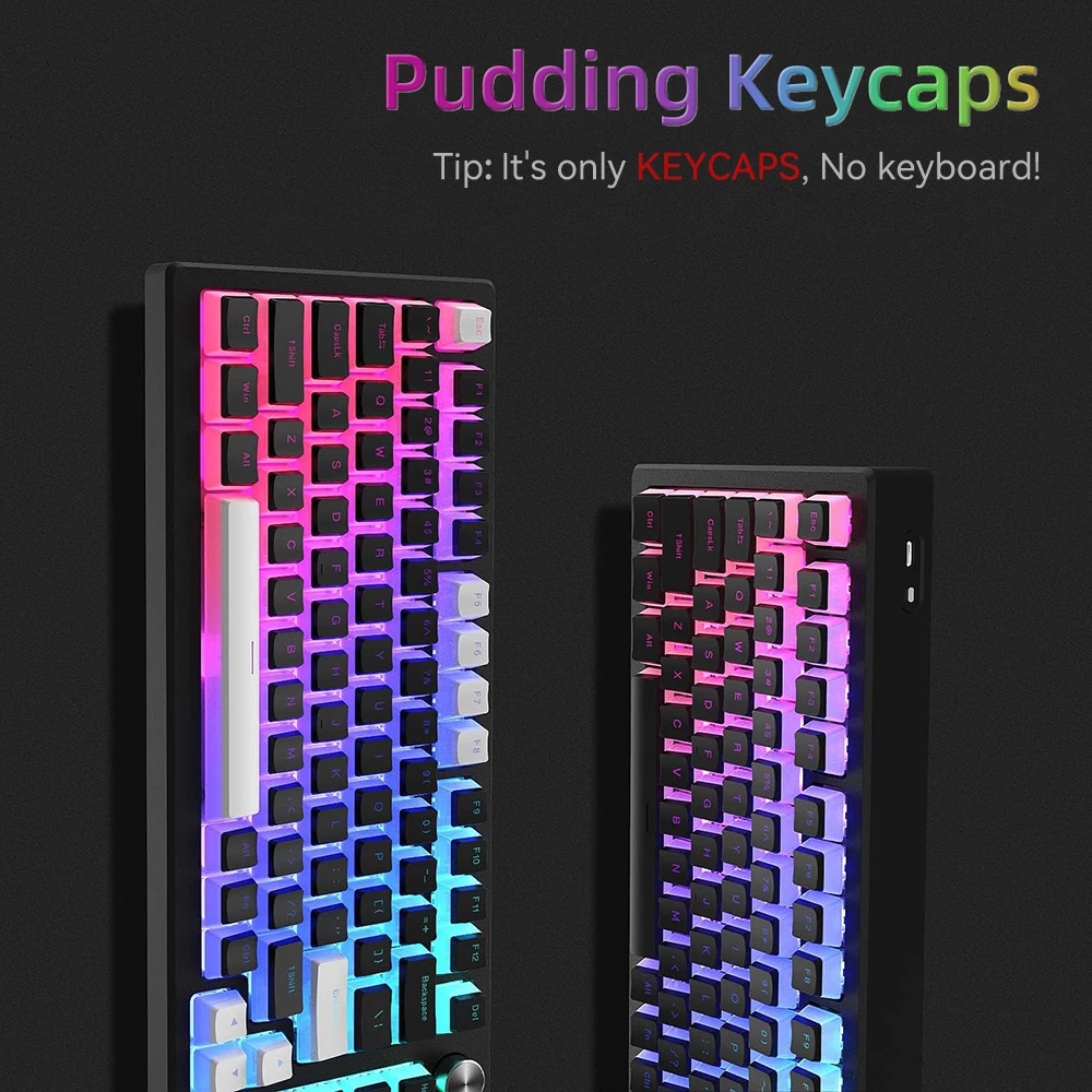 New Pudding PBT Keycaps 129 Ke - Gaming Keyboard Budget ulasan dan harga