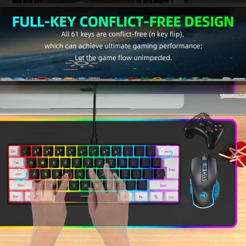 Keyboard and Mouse 60% Compute - Gaming Keyboard And Mouse Combo ulasan dan harga