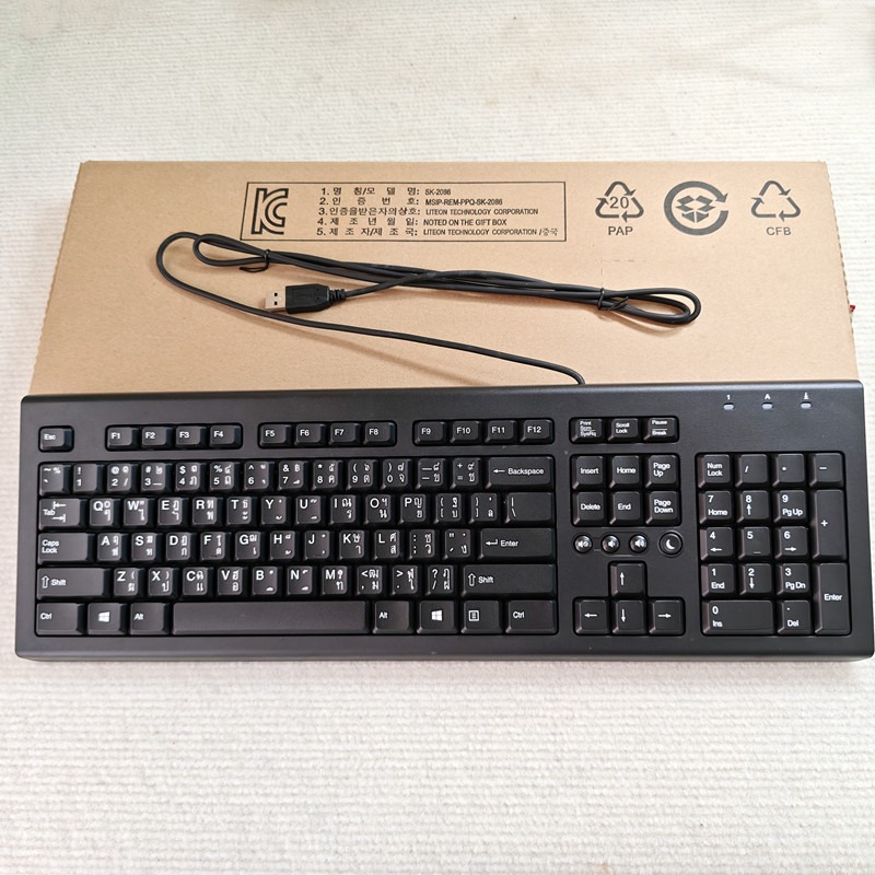 Thai layout USB wired keyboard - Gaming Keyboard Blue Switches ulasan dan harga