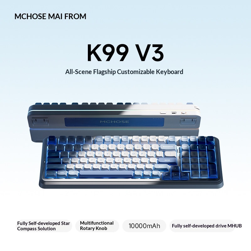 MCHOSE K99 V3 Customizable Mec - Gaming Keyboard Mechanical Wireless ulasan dan harga