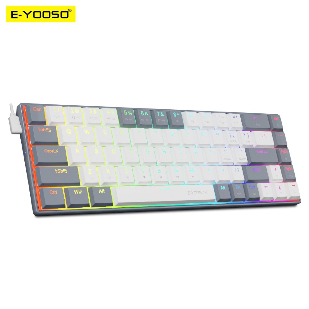 E-YOOSO A68 RGB Mini Slim USB  - Gaming Keyboard Budget ulasan dan harga