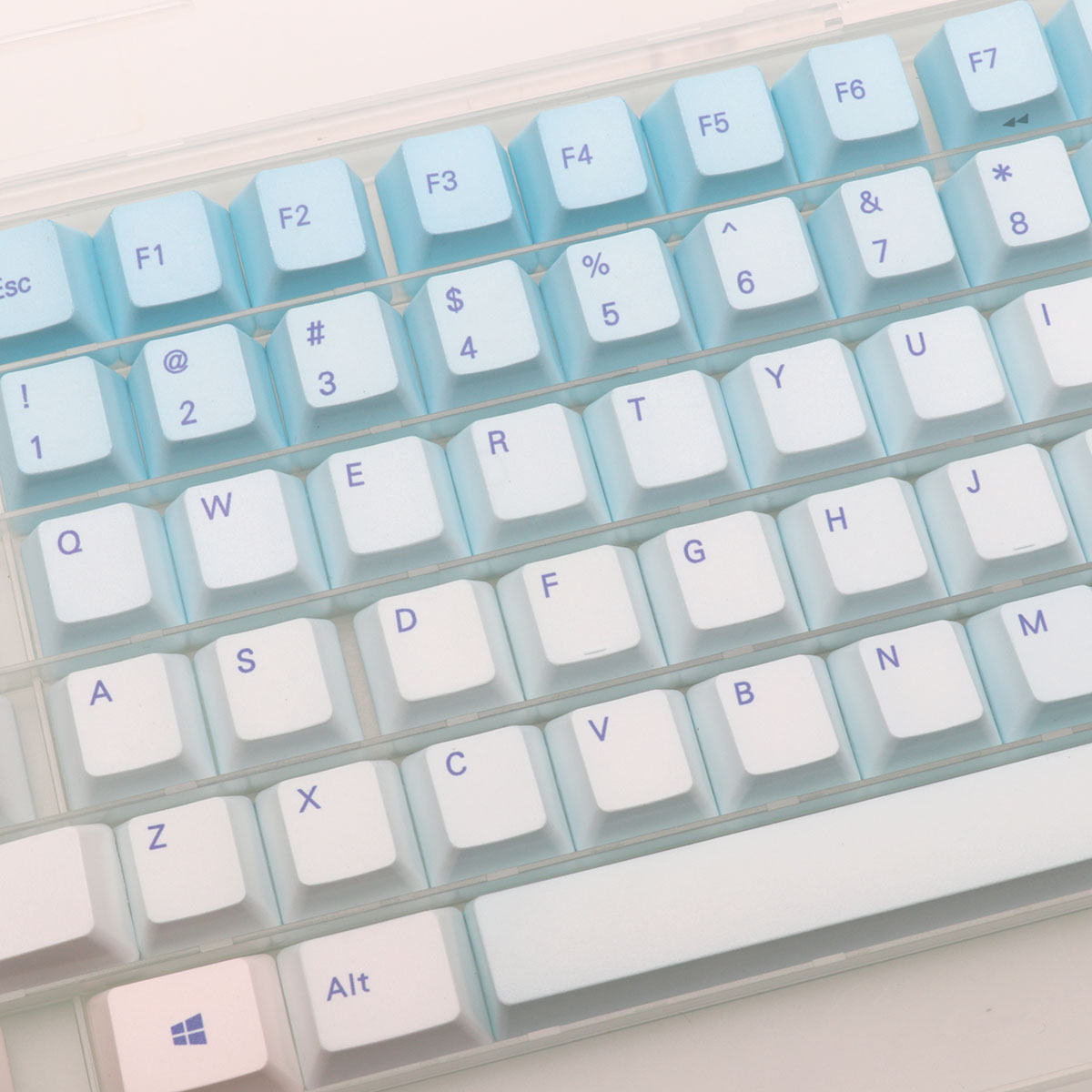 87 Keys Frost Blue Keycaps Che - Gaming Keyboard Blue Switches ulasan dan harga