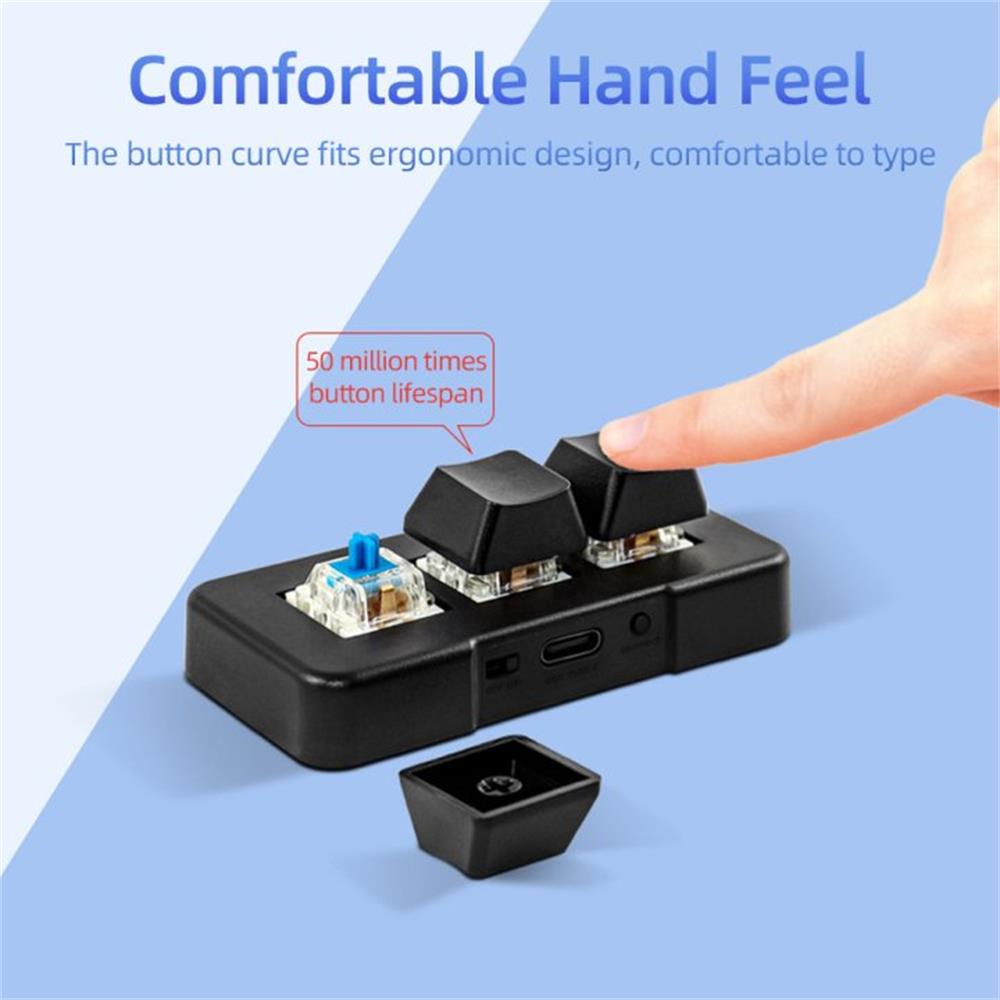 MK321-Pro Small Keyboard 3-key - Gaming Keyboard Blue Switches ulasan dan harga