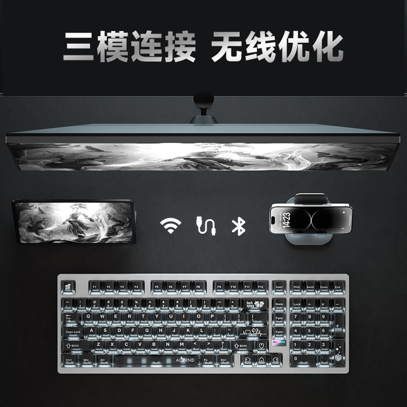 Weika Max102 Aluminum Case Wir - Gaming Keyboard Mechanical Wireless ulasan dan harga