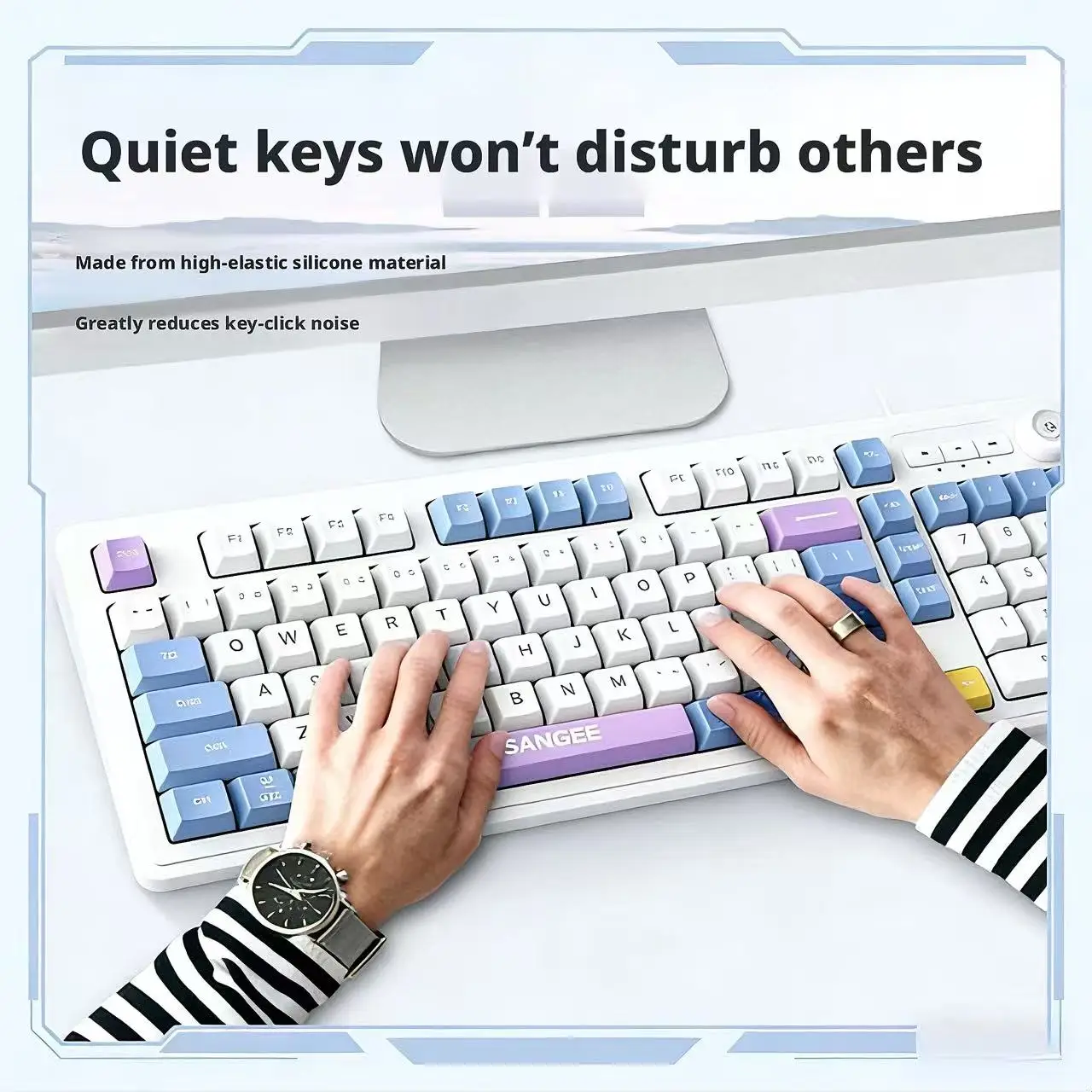 98Keys Wired Keyboard RGB Glow - Gaming Keyboard No Noise ulasan dan harga