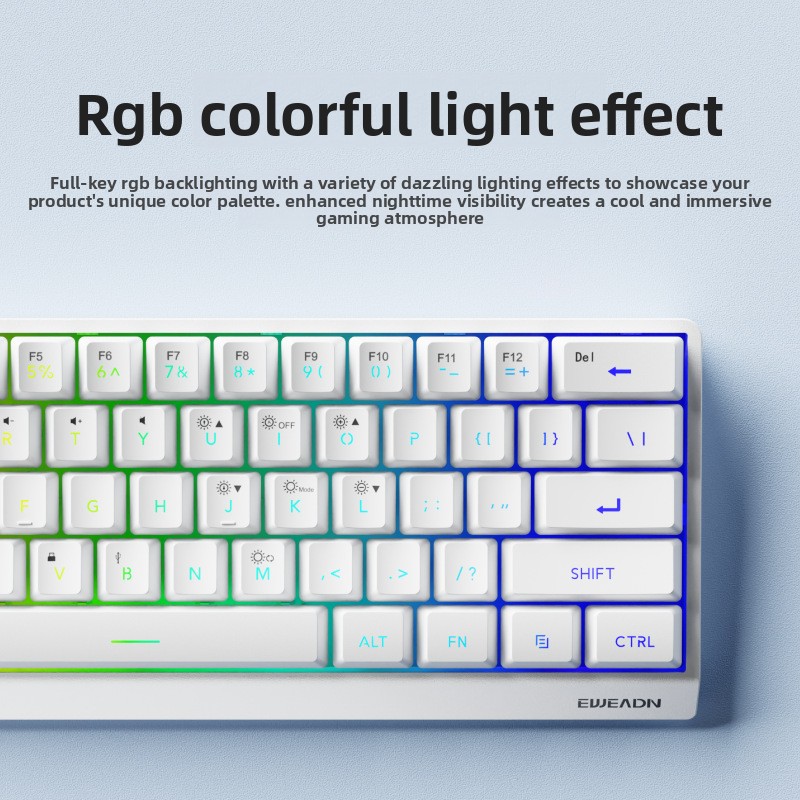 61 keys wireless Mini keyboard - Gaming Keyboard No Noise ulasan dan harga