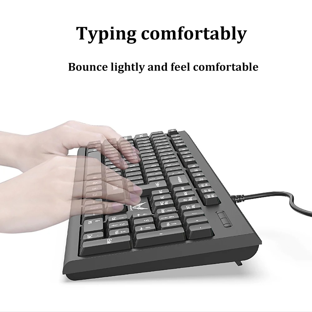 104 Keys USB Wired Keyboard Er - Gaming Keyboard Budget ulasan dan harga