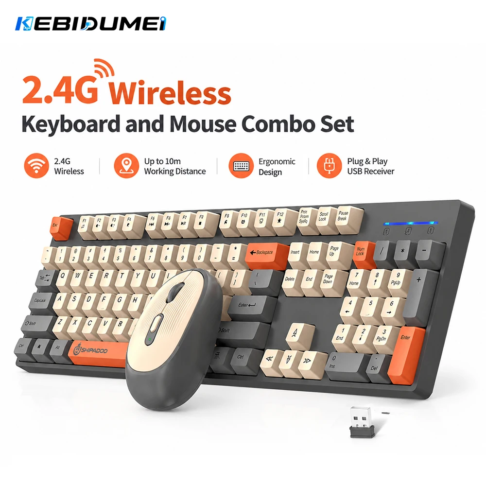 KEBIDUMEI 2.4G Wireless Keyboa - Gaming Keyboard And Mouse Combo ulasan dan harga