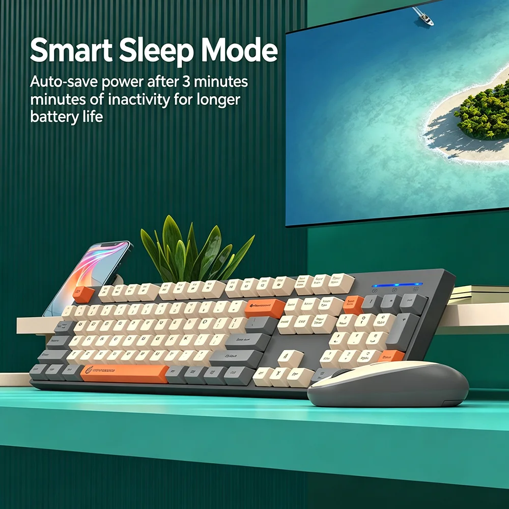 KEBIDUMEI 2.4G Wireless Keyboa - Gaming Keyboard And Mouse Combo ulasan dan harga