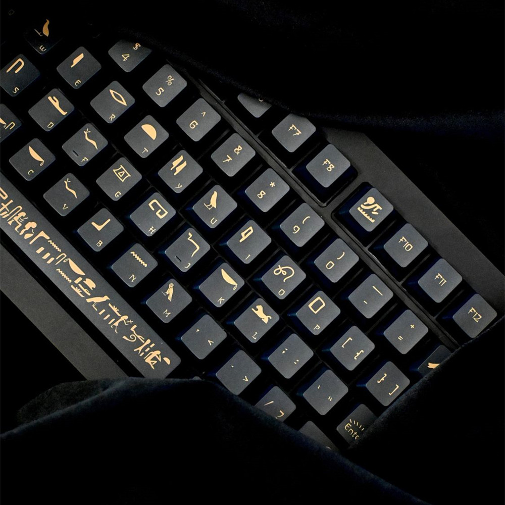 142 Keys Pharaoh Keycap PBT Ma - Keyboard Gaming Black ulasan dan harga