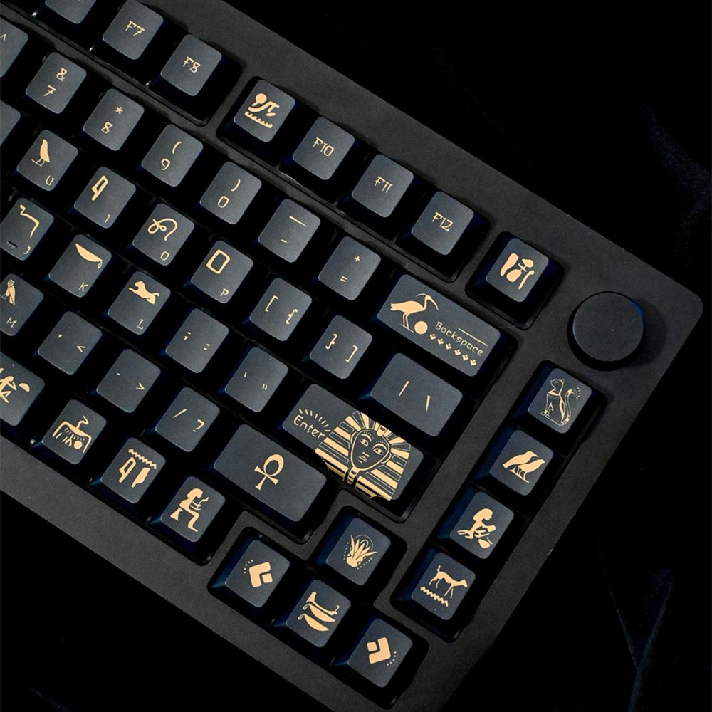 142 Keys Pharaoh Keycap PBT Ma - Keyboard Gaming Black ulasan dan harga