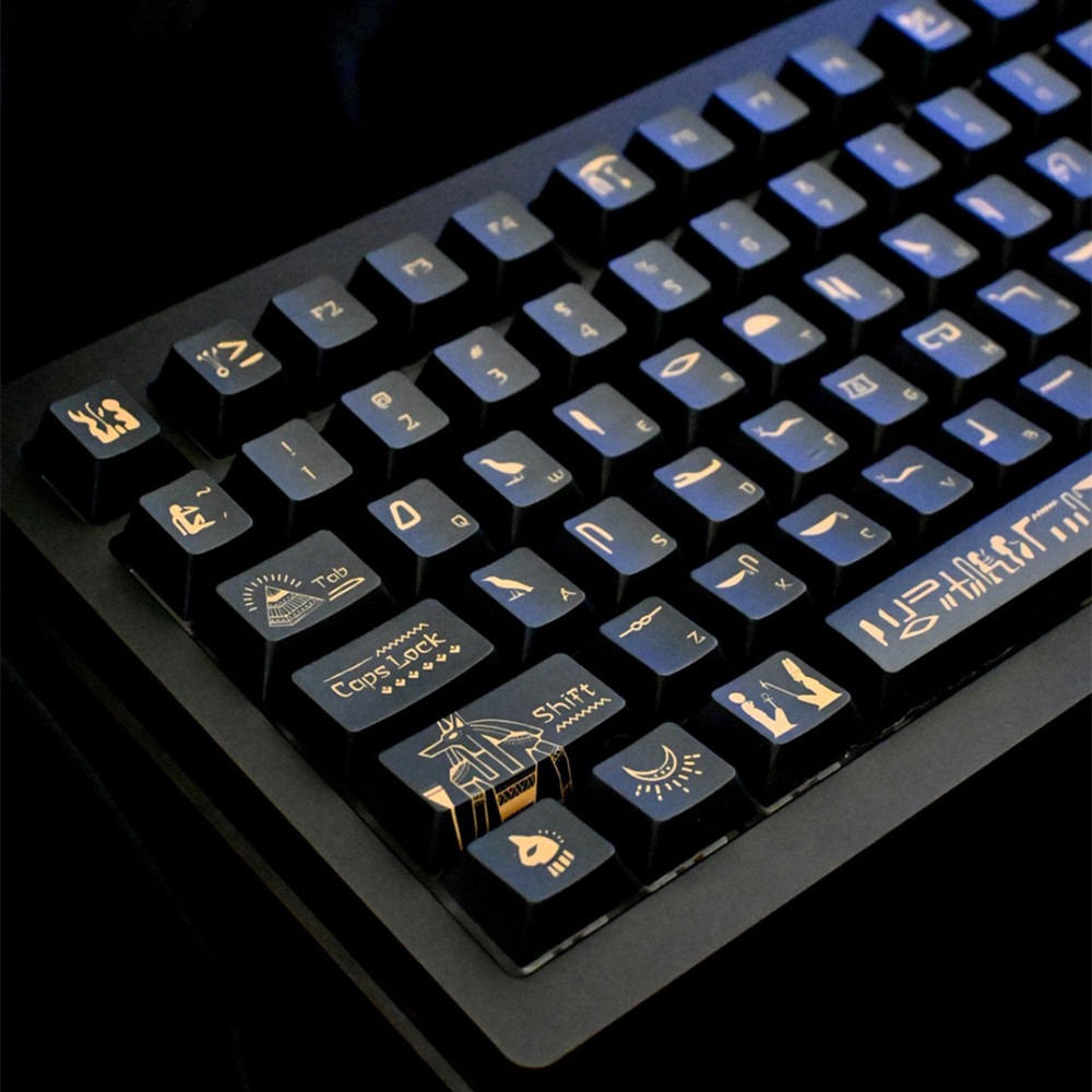142 Keys Pharaoh Keycap PBT Ma - Keyboard Gaming Black ulasan dan harga