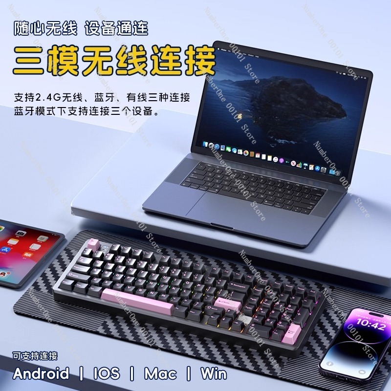 Aluminum Alloy Mechanical Keyb - Gaming Keyboard Mechanical Wireless ulasan dan harga