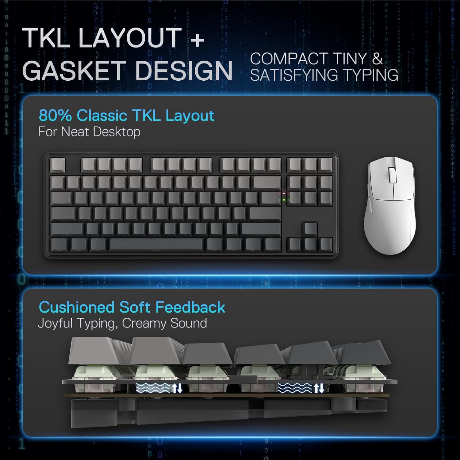 Redragon K707 PRO GB 80% Gaske - Gaming Keyboard No Noise ulasan dan harga
