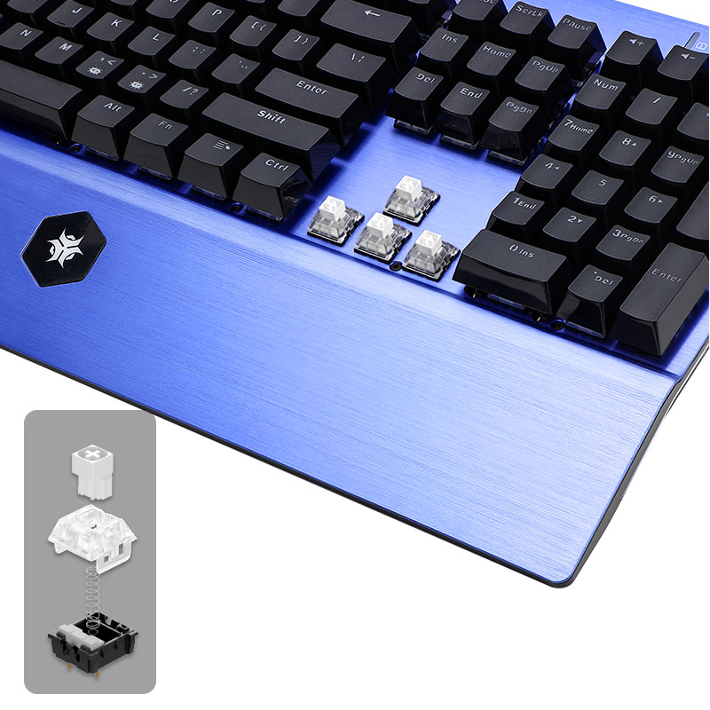 HEXGEARS GK739 Hot Swappable d - Gaming Keyboard Blue Switches ulasan dan harga