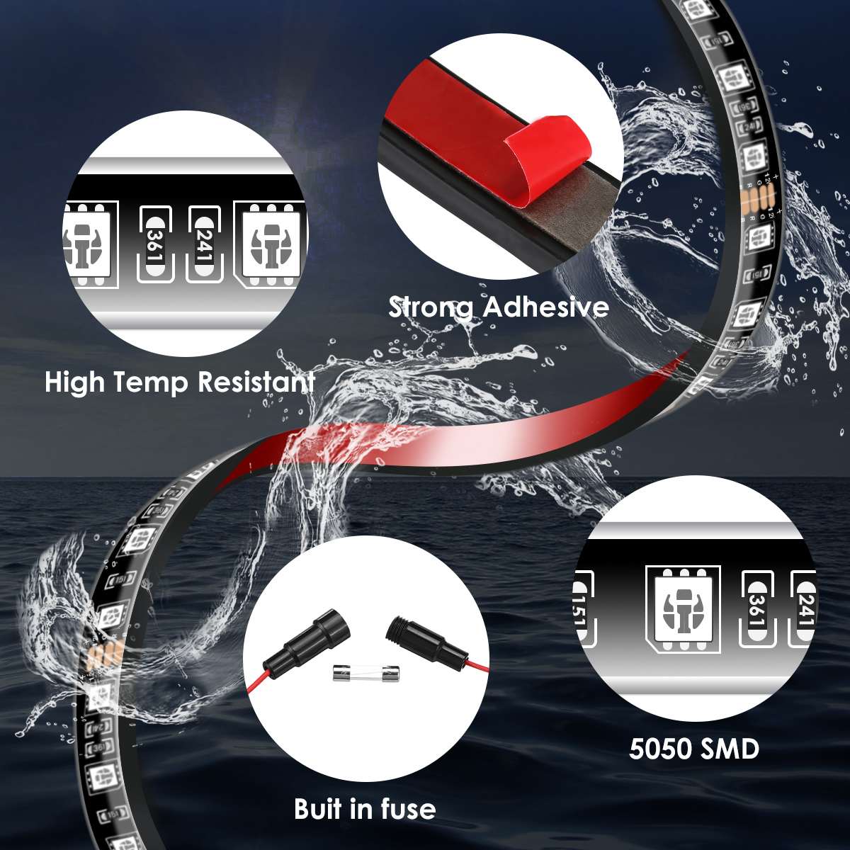 Wireless LED Car Flexible Unde - Rgb Underglow Strip ulasan dan harga