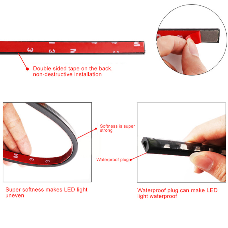 Niscarda 4PCS 12V IP65 App Con - Rgb Underglow Strip ulasan dan harga