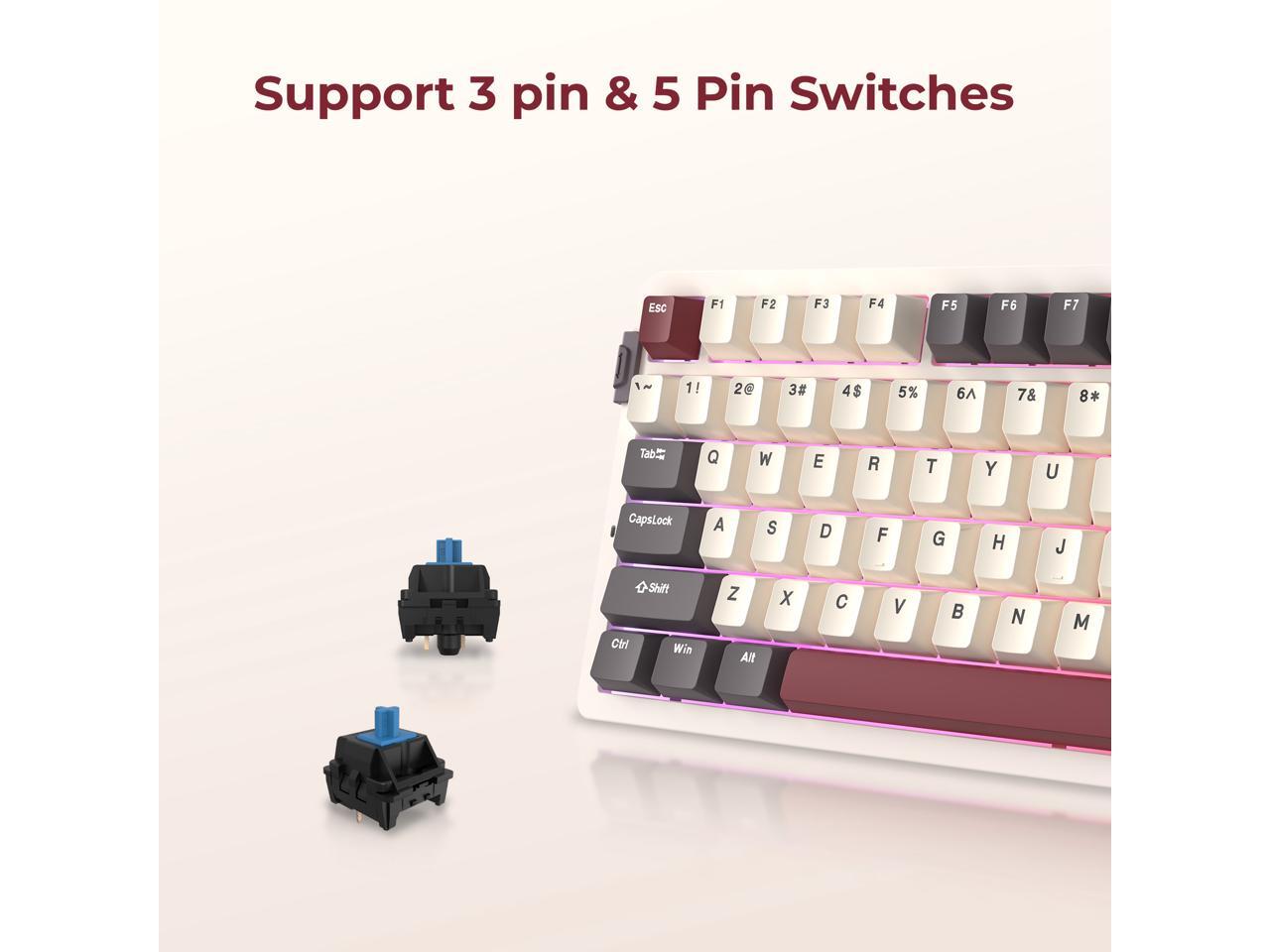 Rosewill Neon S75 Wireless Mec - Gaming Keyboard Blue Switches ulasan dan harga