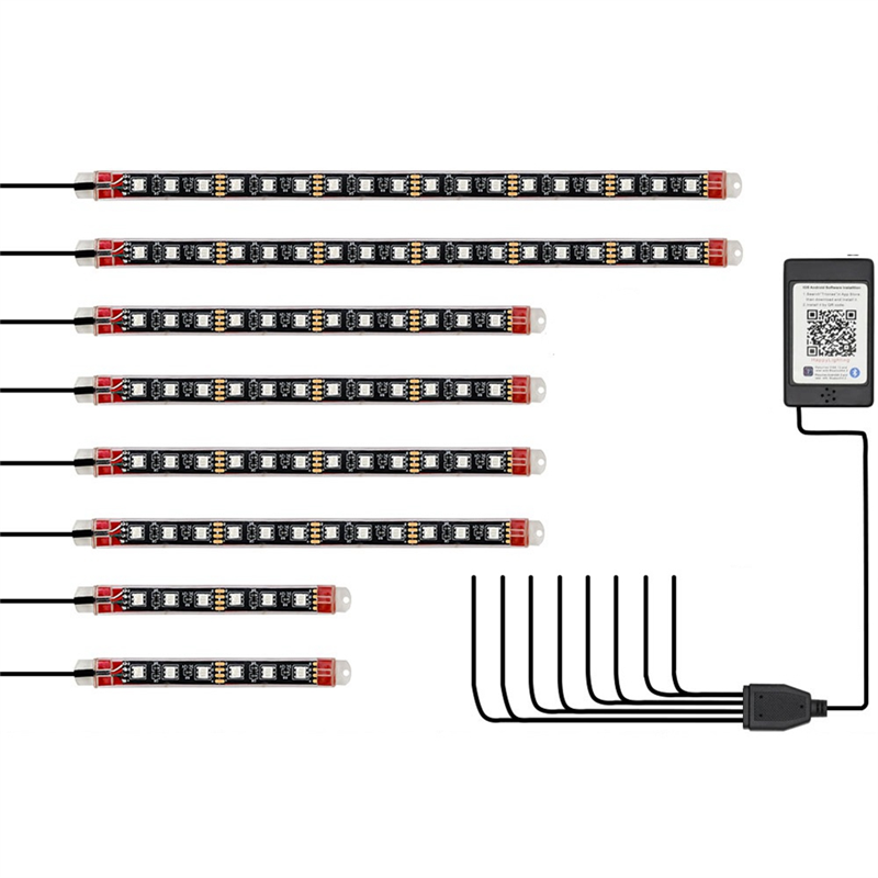 8PCS Motorcycle Underglow LED  - Rgb Underglow Strip ulasan dan harga